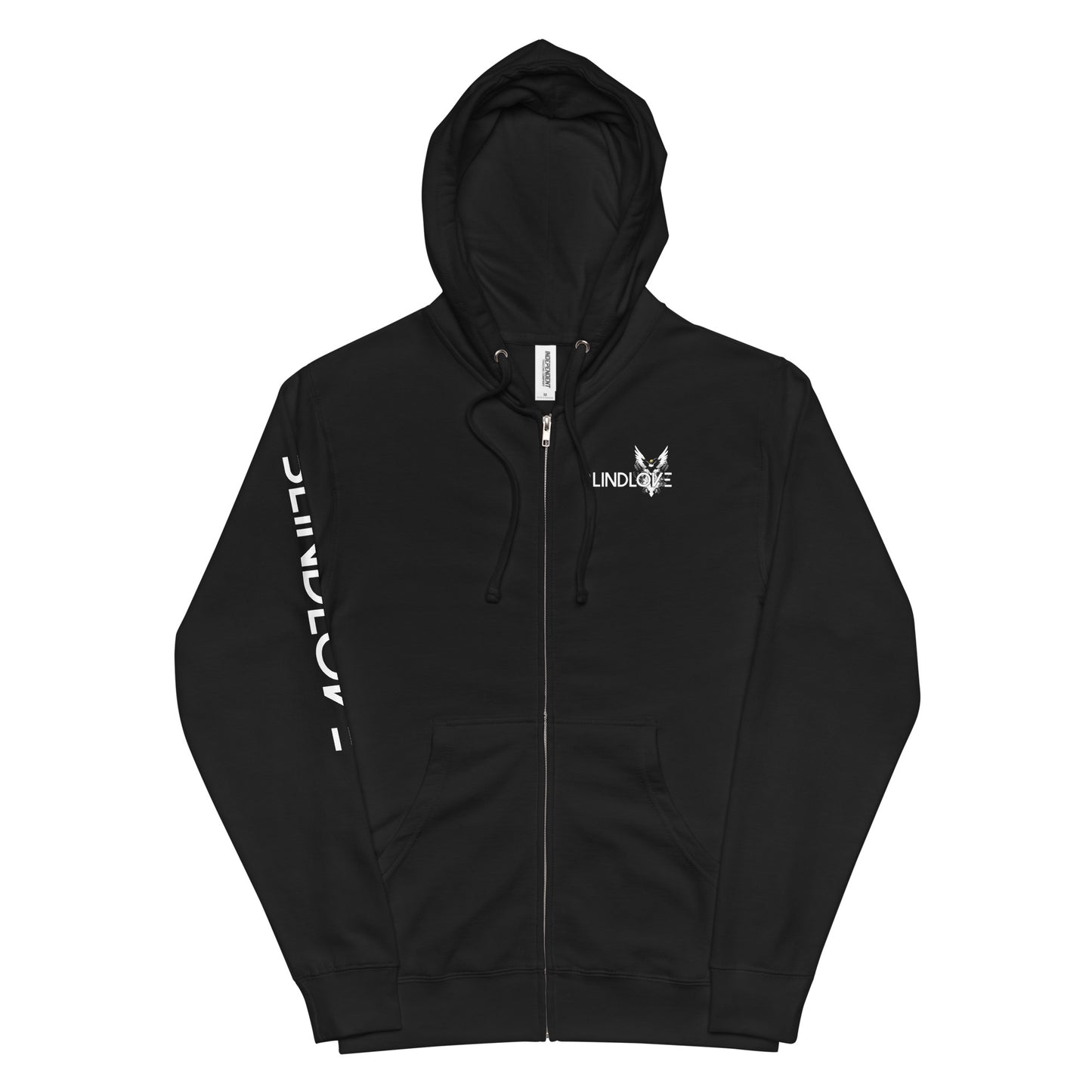 Unisex fleece zip up hoodie